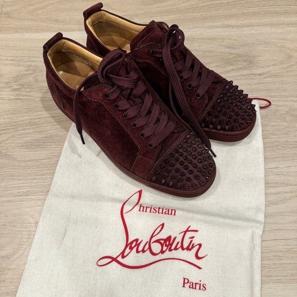 💥Christian Louboutin💥Louis Junior Spikes Orlato Flat 'Majestueux' - Picture 2 of 12